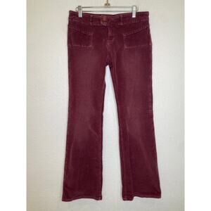 Von Dutch Eggplant Purple Vintage Flare Baby Corduroys Low Rise Sz 30 Cotton USA